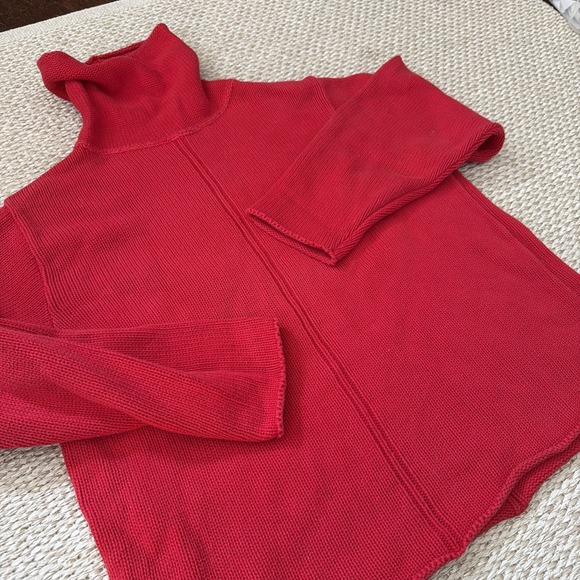 BKG Compnay Sweaters - BKG & Company Vintage Cotton Roll Neck Chunky Red Sweater. Fishermans Country